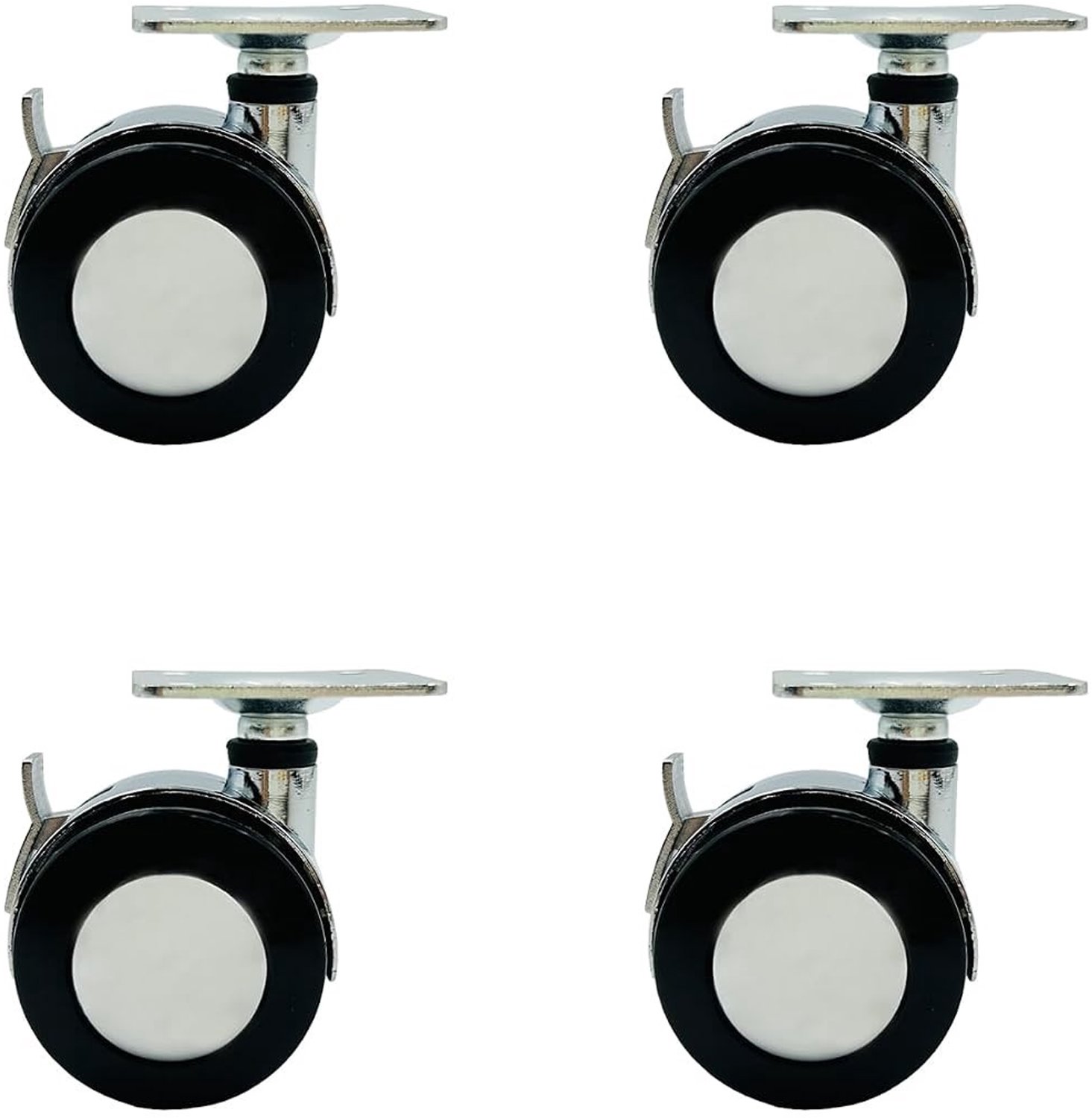 Draaibare Multifunctionele Nylon Wielen met Rem - Set van 4 Stuks Ø 40mm voor Meubels en Apparaten
