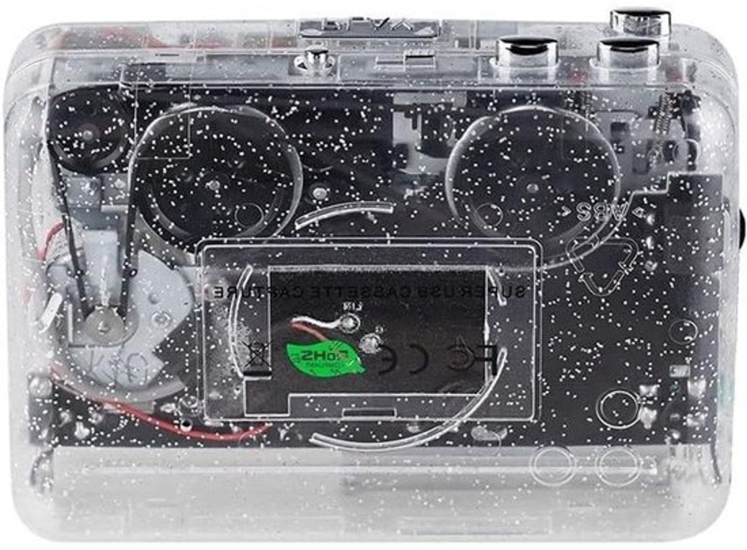 Cassette naar MP3 - Tapeconverter - Muziek digitaliseren - Plug-and-play - 16 x 4.2 x 11.2 cm - Transparant
