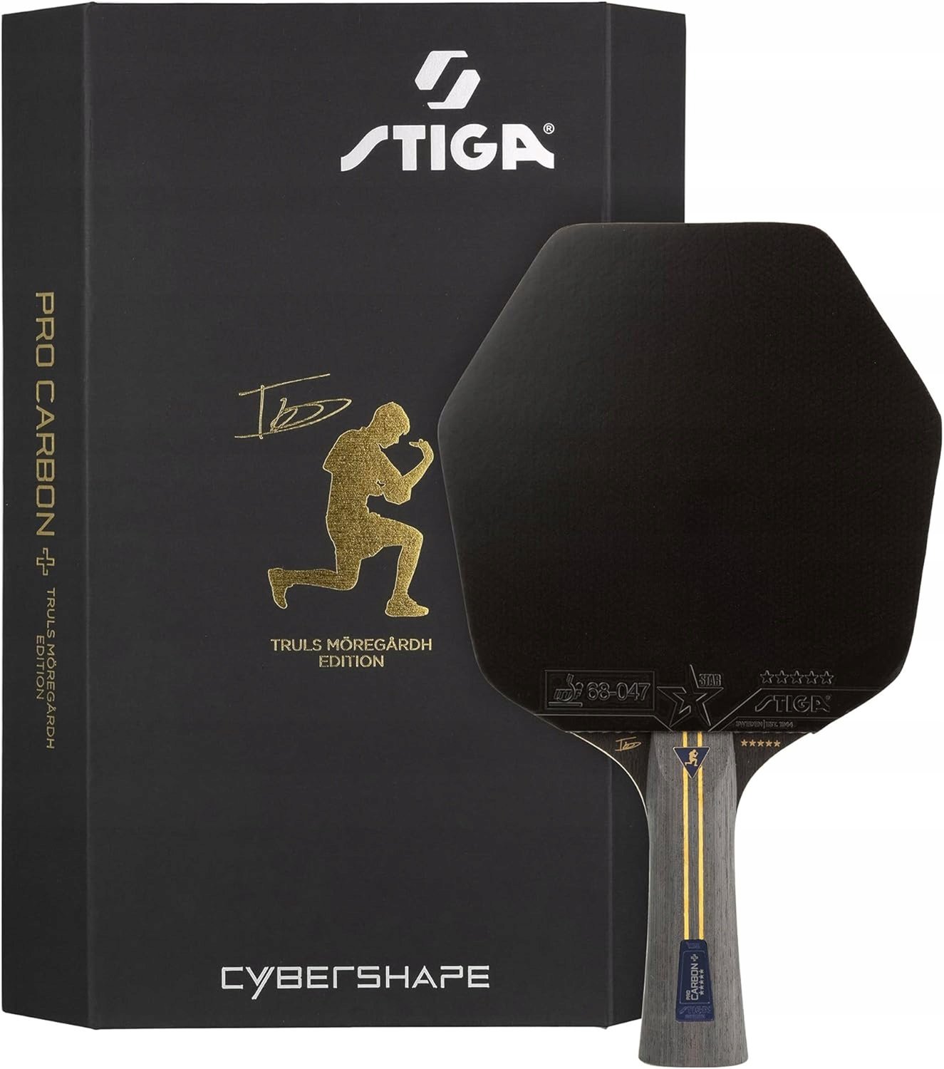 Professionele Tafeltennisbat 5 Sterren Carbon Cybershape ITTF Goedgekeurd