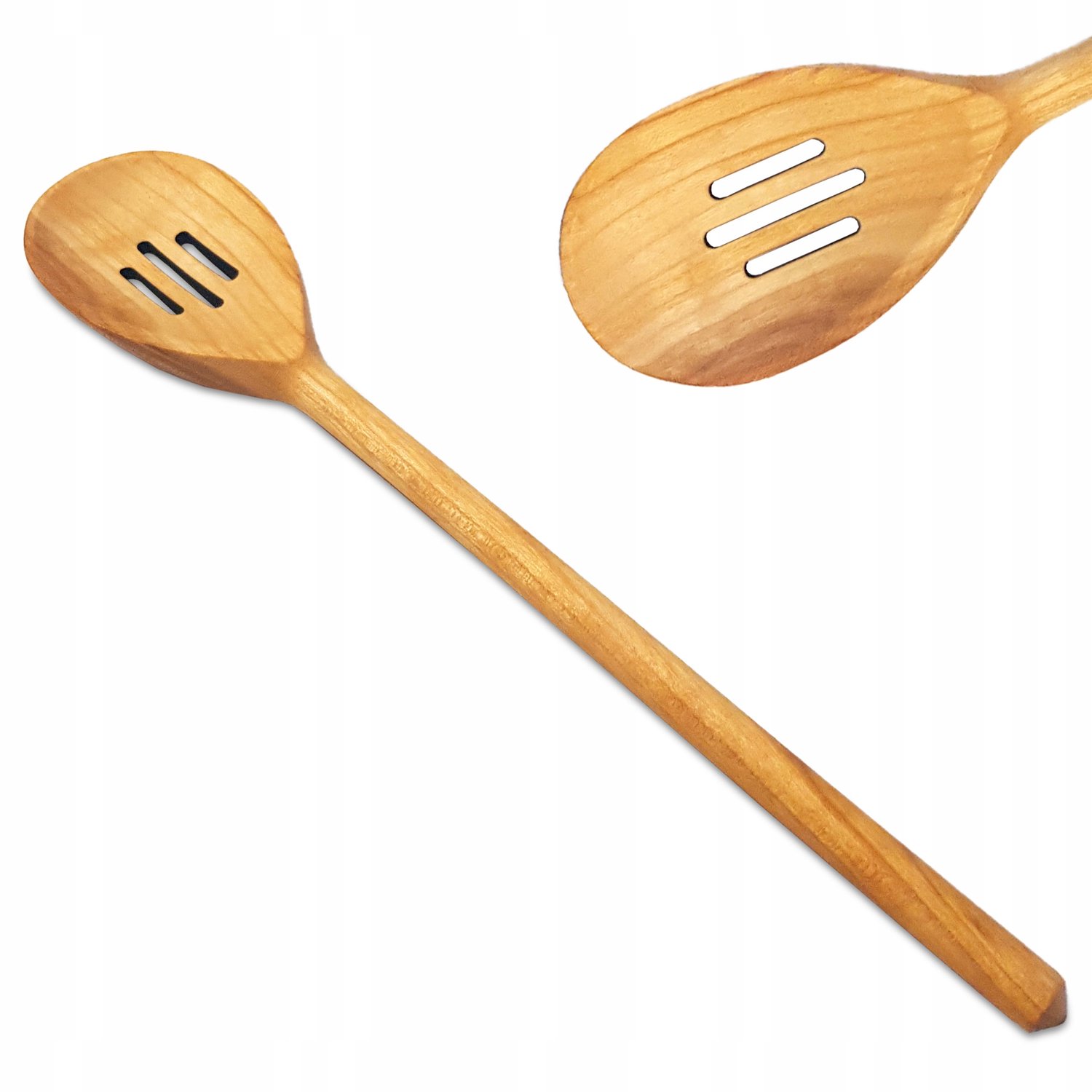 Houten Kooklepel Kersenhout met Uitsparingen - 30 cm