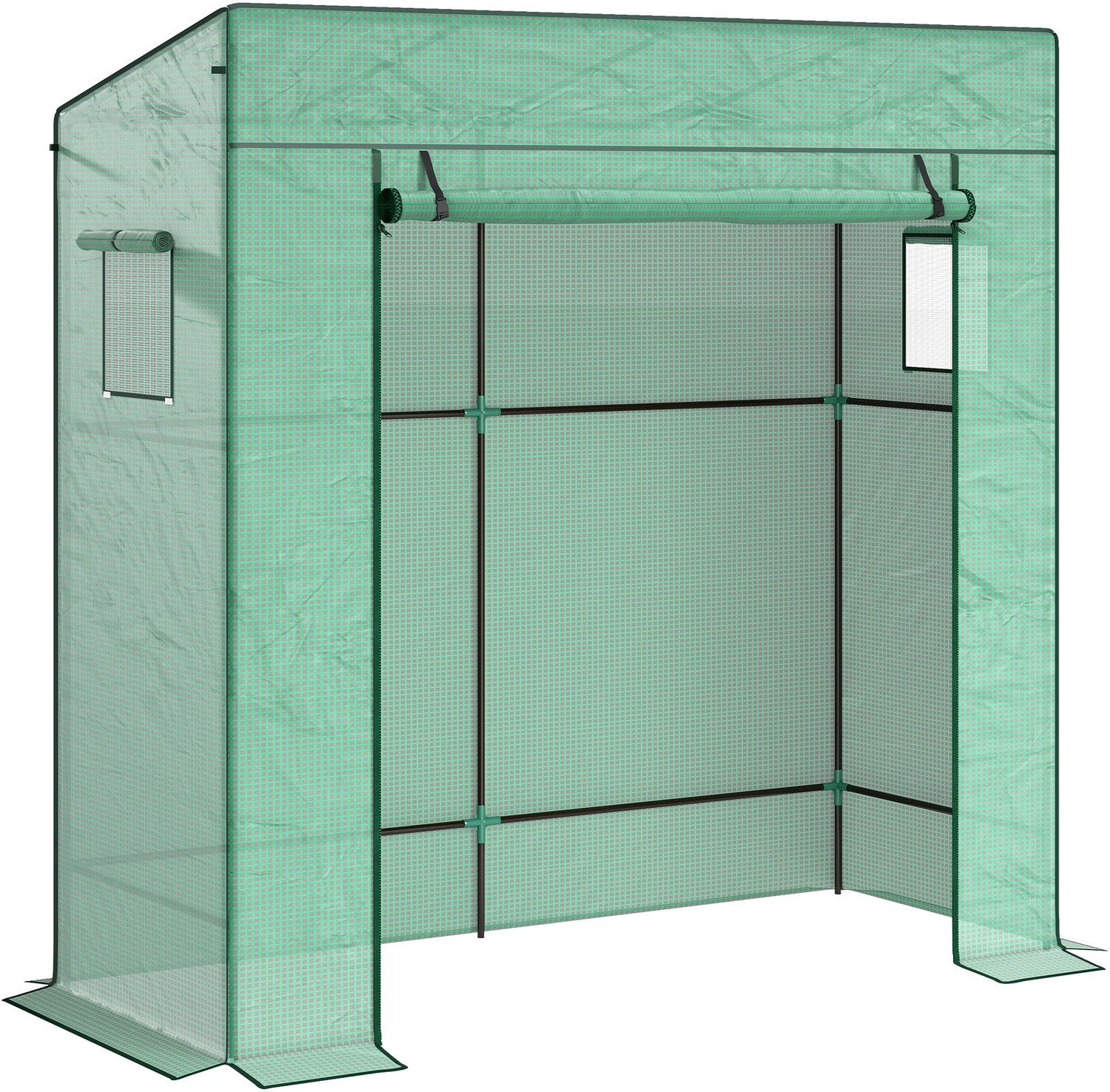 Sunona Tomatenkas - Met roldeur en 2 ramen - 196 x 77 x 197 cm - Groen