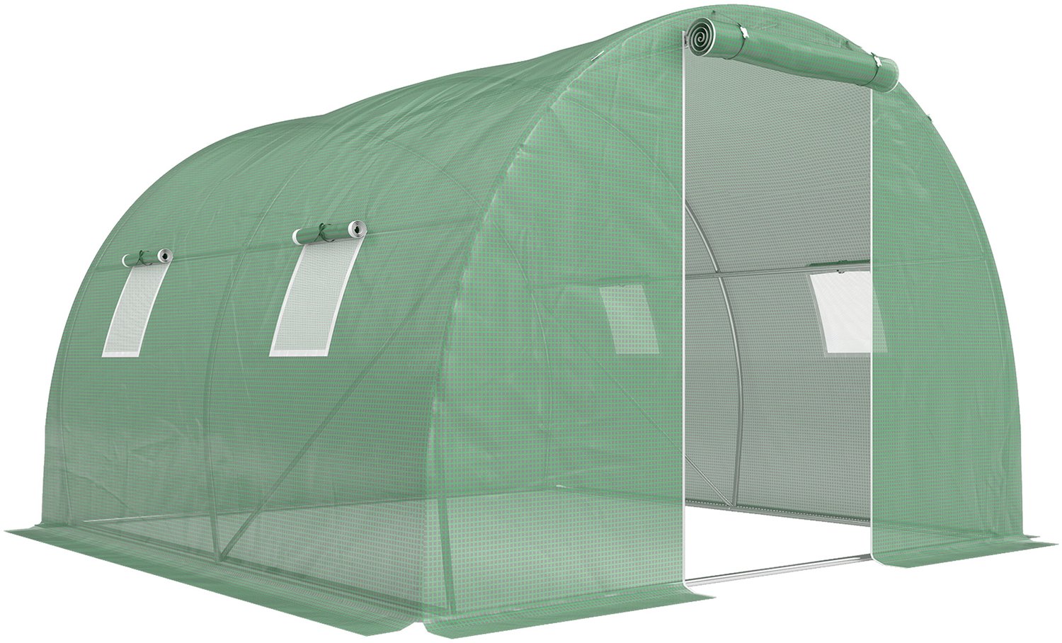 Sunona Foliekas - Met 4 ramen en roldeur - 300 x 300 x 200 cm - Groen