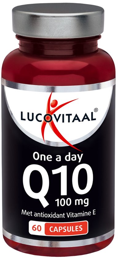 Lucovitaal Q10 100 mg 60 capsules met antioxidant Vitamine E.