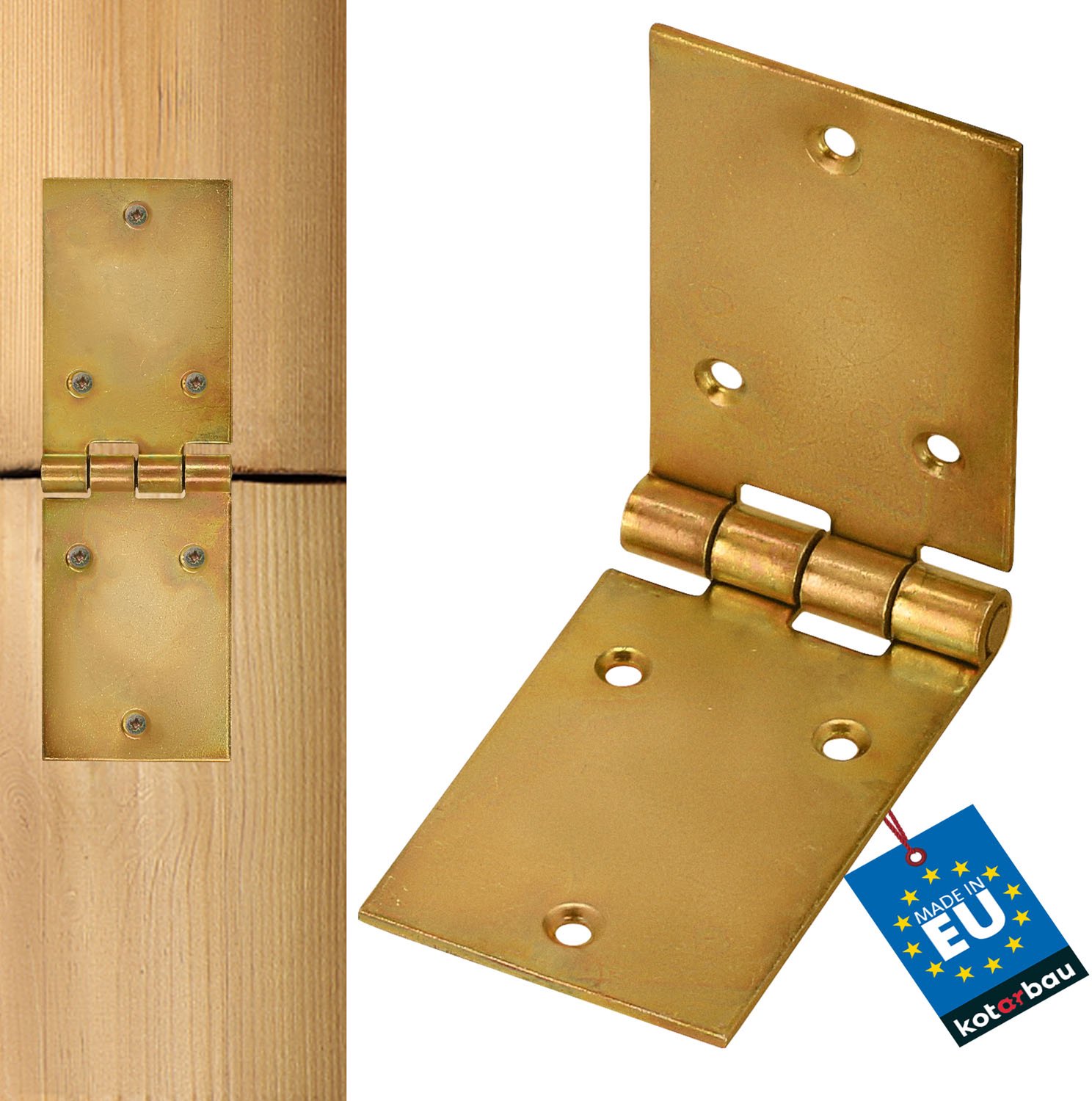 Kotarbau Scharnier 150x50mm Verzinkt - Voor Kisten & Deuren