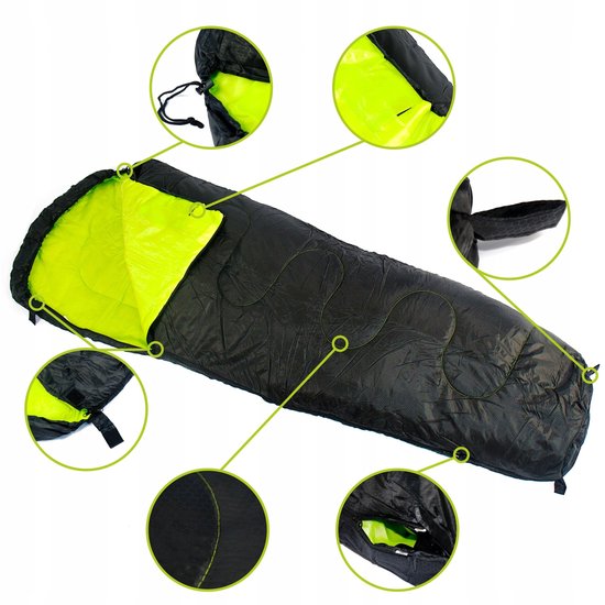 Captain Mike Mumie Slaapzak Zwart - Comfort tot -15°C — afbeelding 3