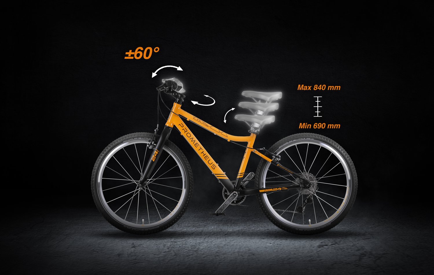 Kinderfiets 24 inch - Jongensfiets / Meisjesfiets - 7-8 jaar - 9 kg