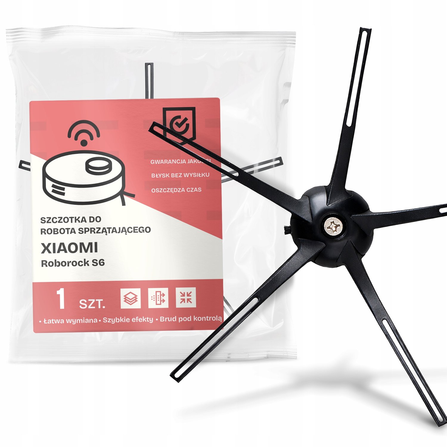 Zijborstel voor Xiaomi Roborock S6 robotstofzuiger - 5 armen