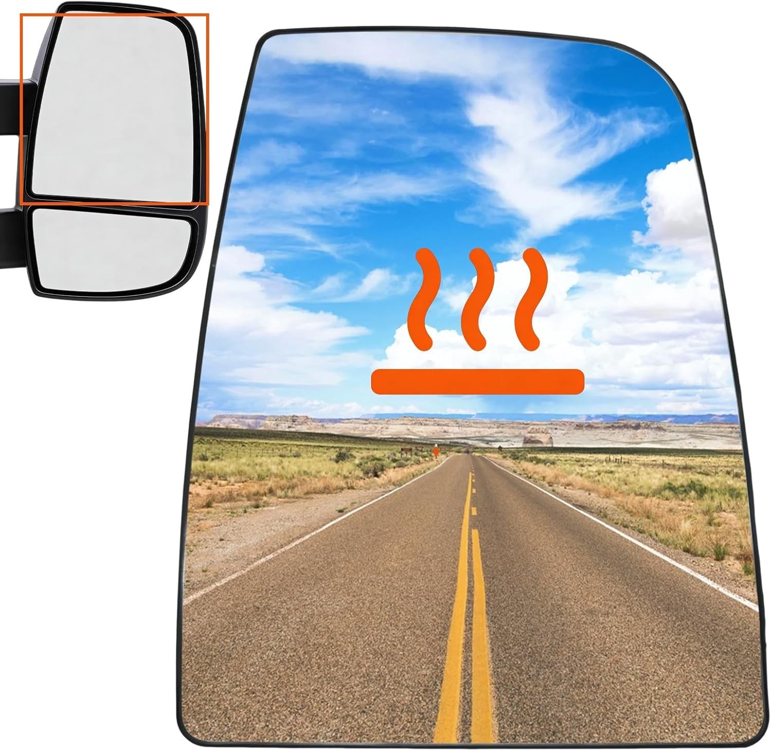 Verwarmd Deurspiegelglas Links voor Ford Transit MK8 2014-2021 - Vervangend Spiegelglas, Auto Accessoire, Kwaliteitsonderdeel