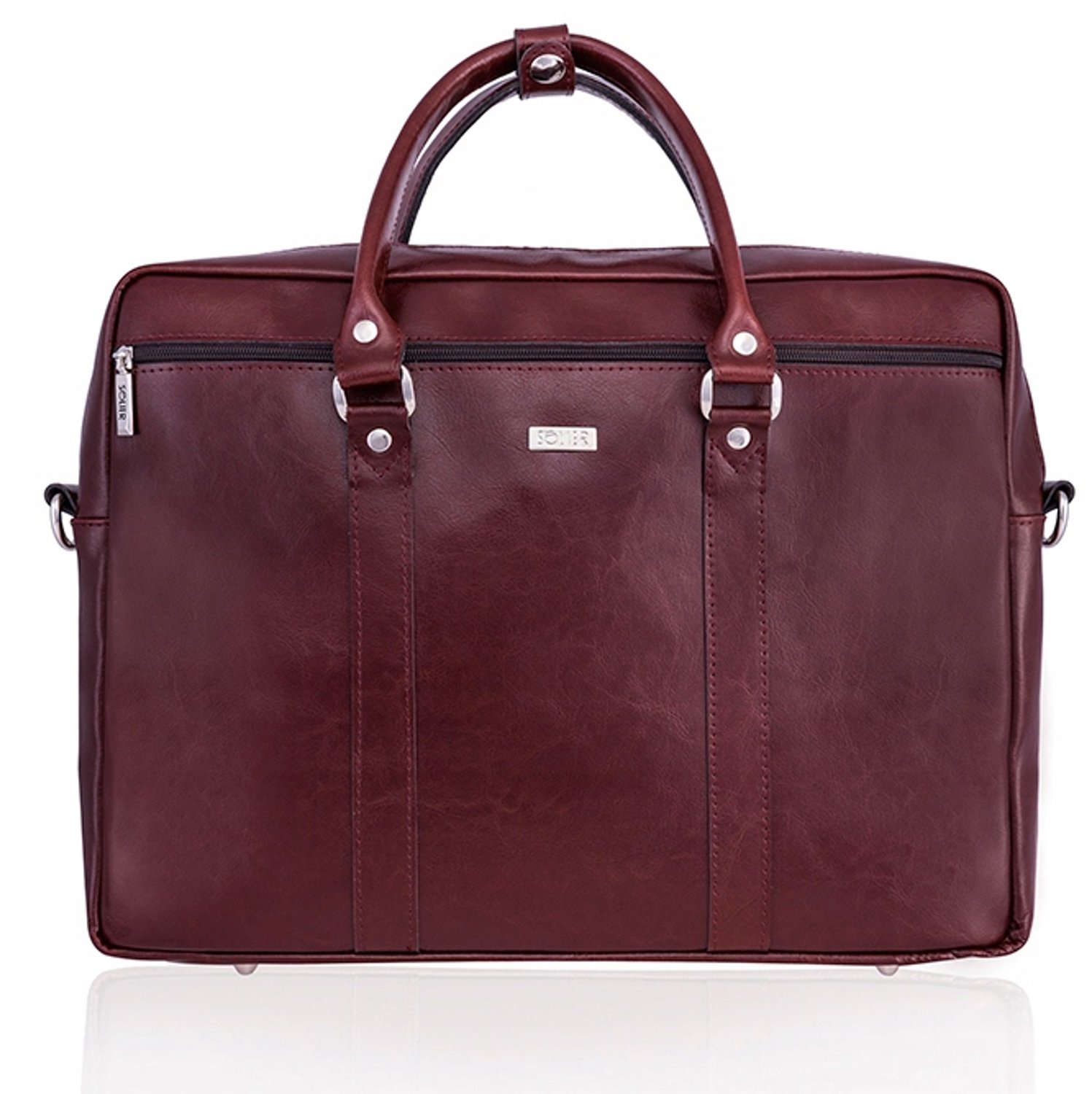 Leren Laptoptas Heren 17 inch - Stijlvolle Schoudertas voor Werk