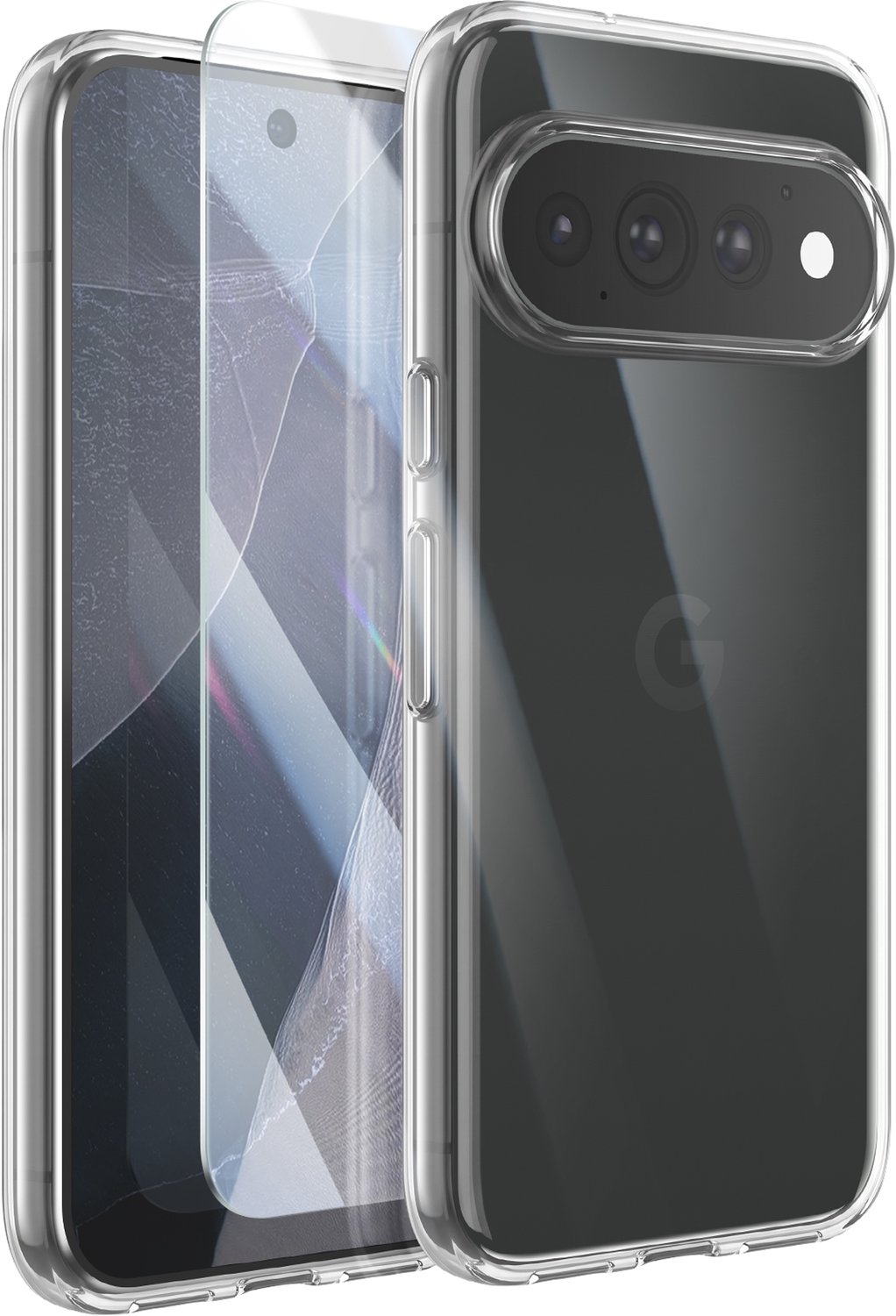 Mayaxess, Beschermset voor Pixel 11 Pro met Hoesje en Gehard Glas, Transparant