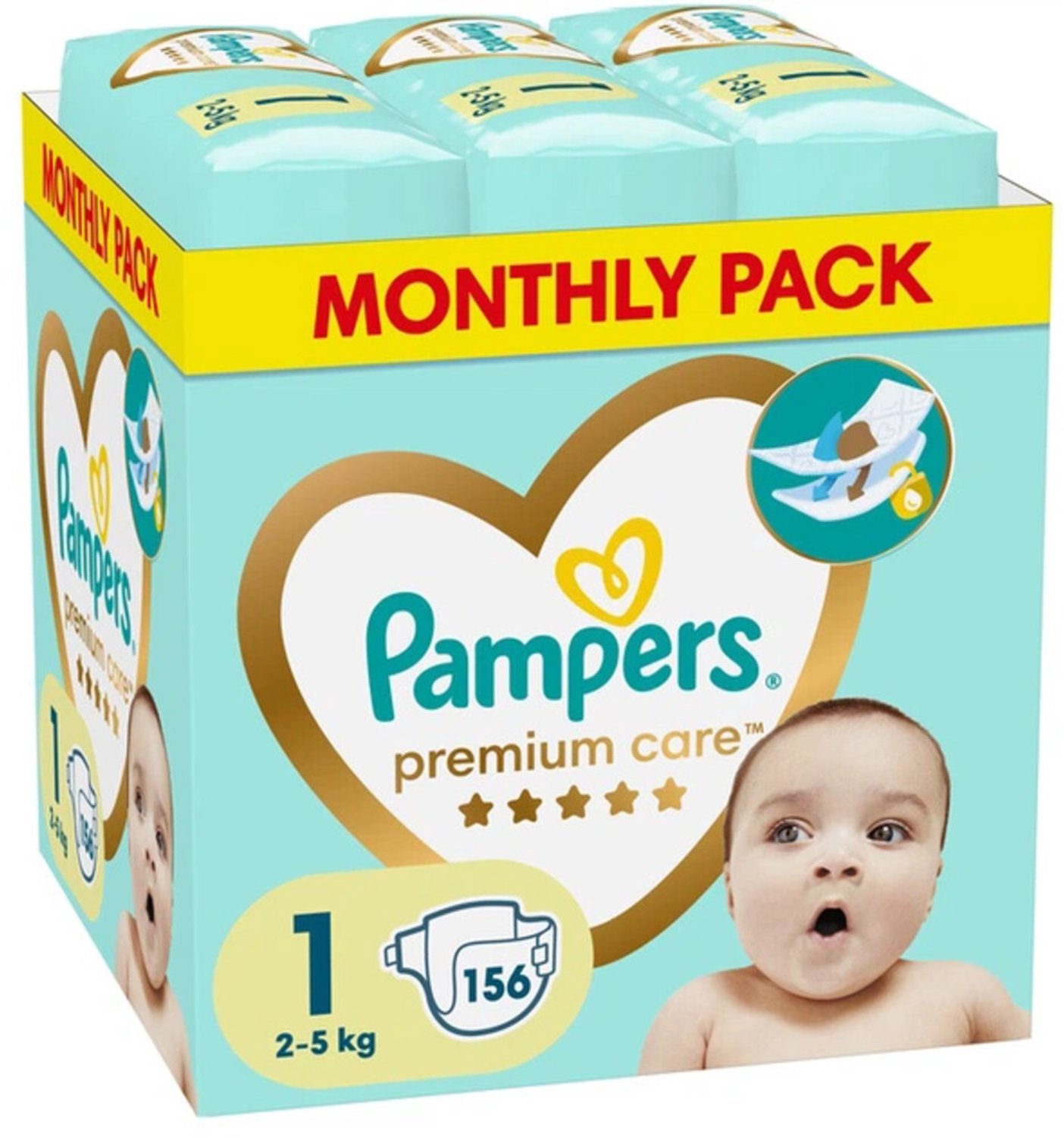 Pampers Premium Care luiers maat 1 | 156 stuks
