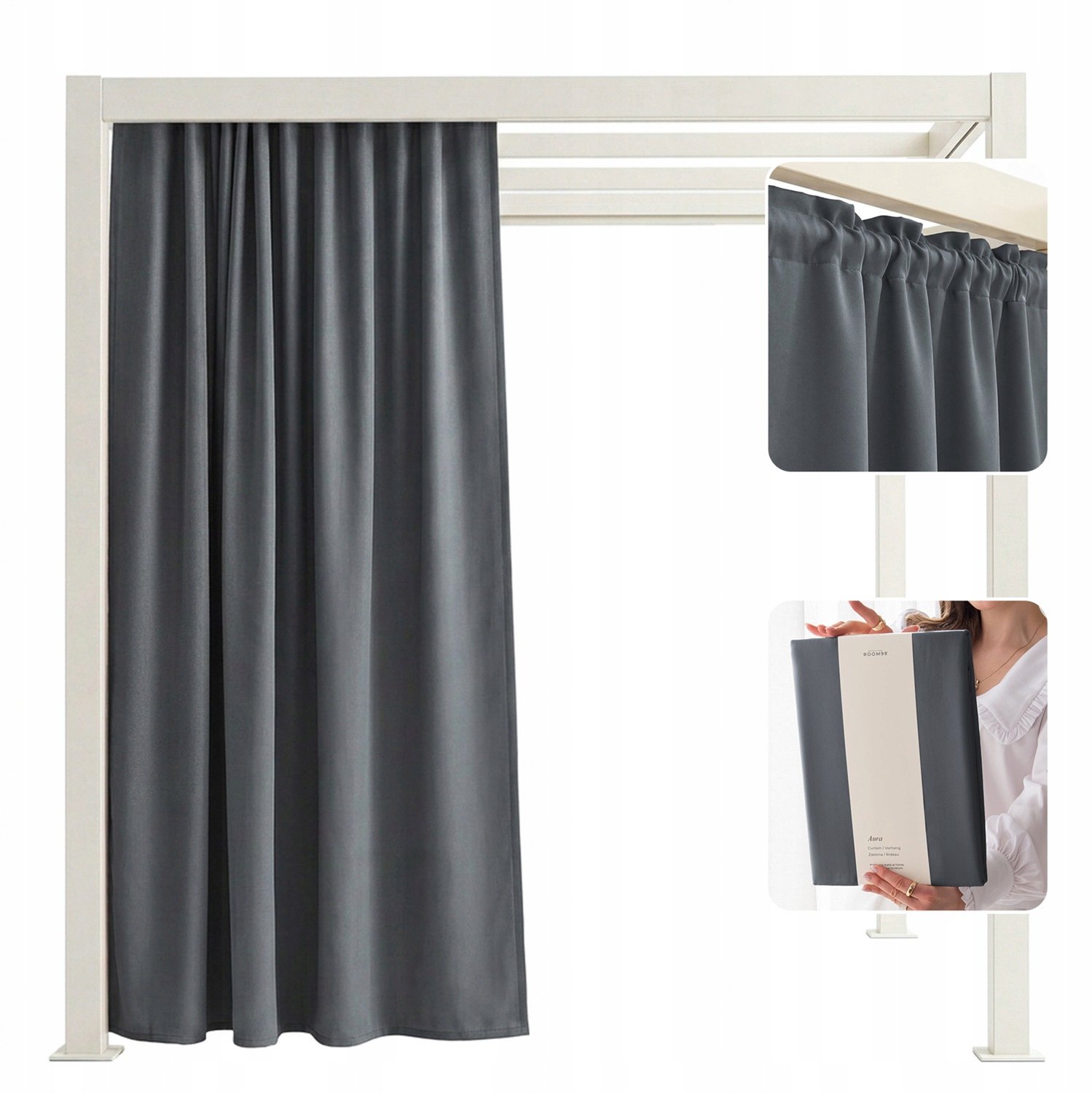 Waterdichte Tuindoek 180x280cm Grijs - Terras & Pergola