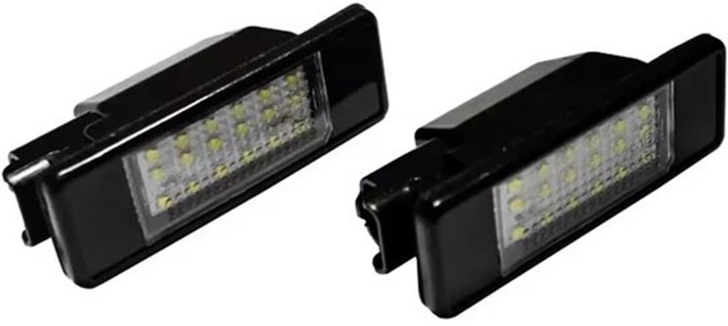 Kentekenverlichting - set - Nummerplaatlampen - Voertuigverlichting - Helder - LED-licht - Standaardafmetingen - Transparant