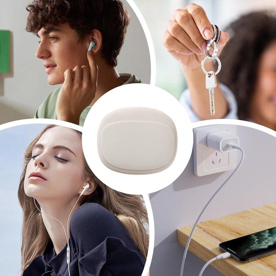 Siliconen oortelefoonhoes, compacte accessoirestandaard, draagbare hoofdtelefoonbescherming, organizer, reisetui, reisetui — afbeelding 2
