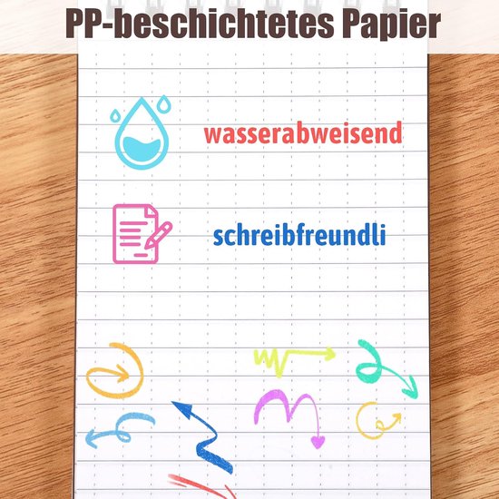 Write in the Rain, 4 stuks waterdicht notitieboek, veldnotities, pocket notebook voor outdoor-avonturen, regendagistraties en veldwerk (bruin) — afbeelding 5