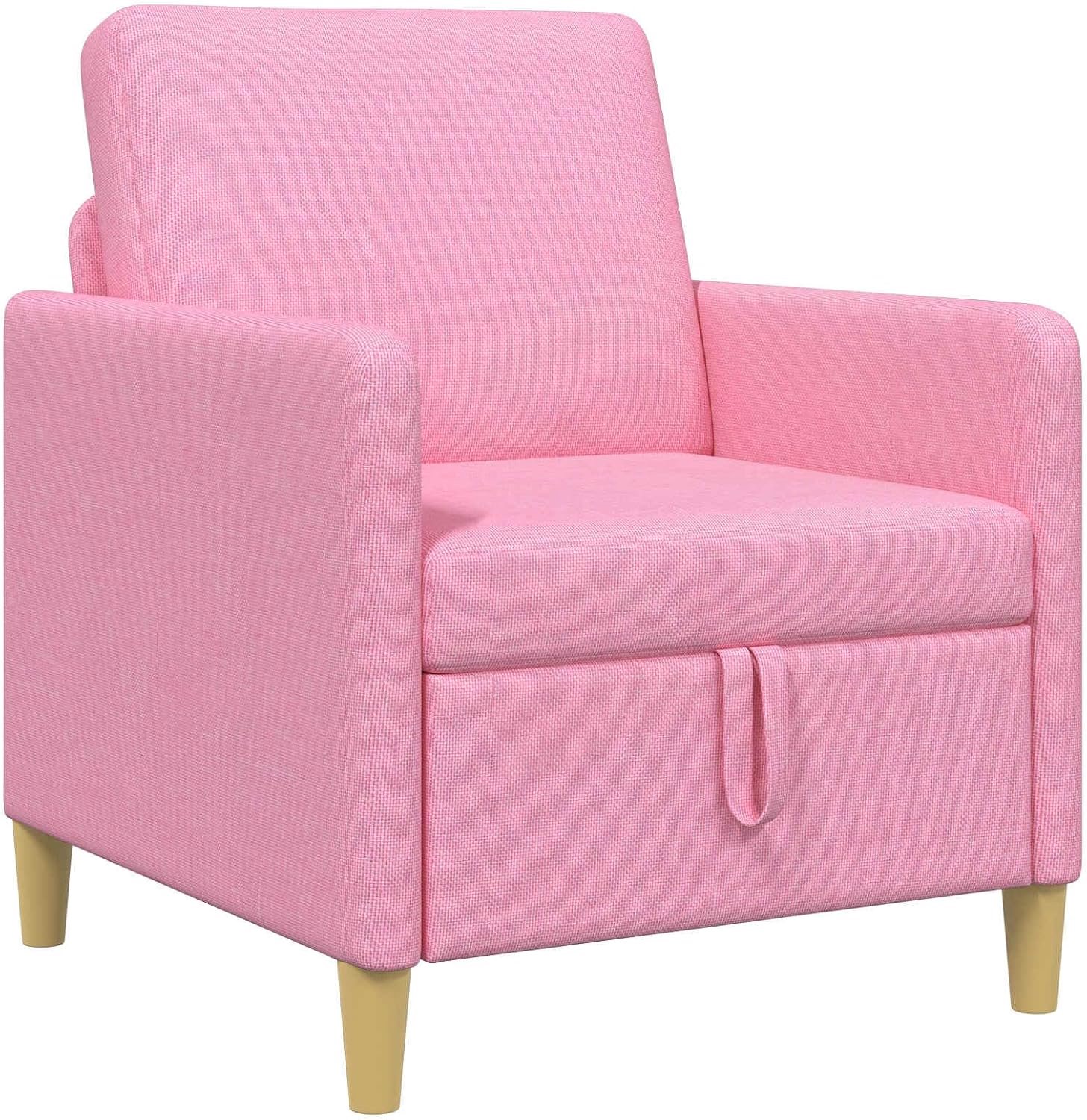 Sofa met opbergruimte, roze, 72 x 78 x 87 cm, polyester