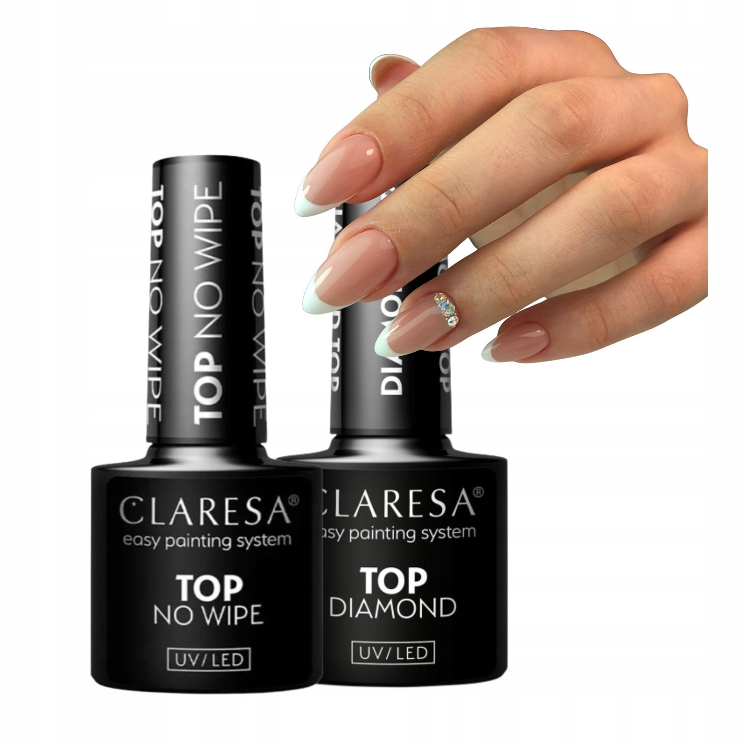 Claresa Hybride Top Coats: Diamond & Glans (2x5g)