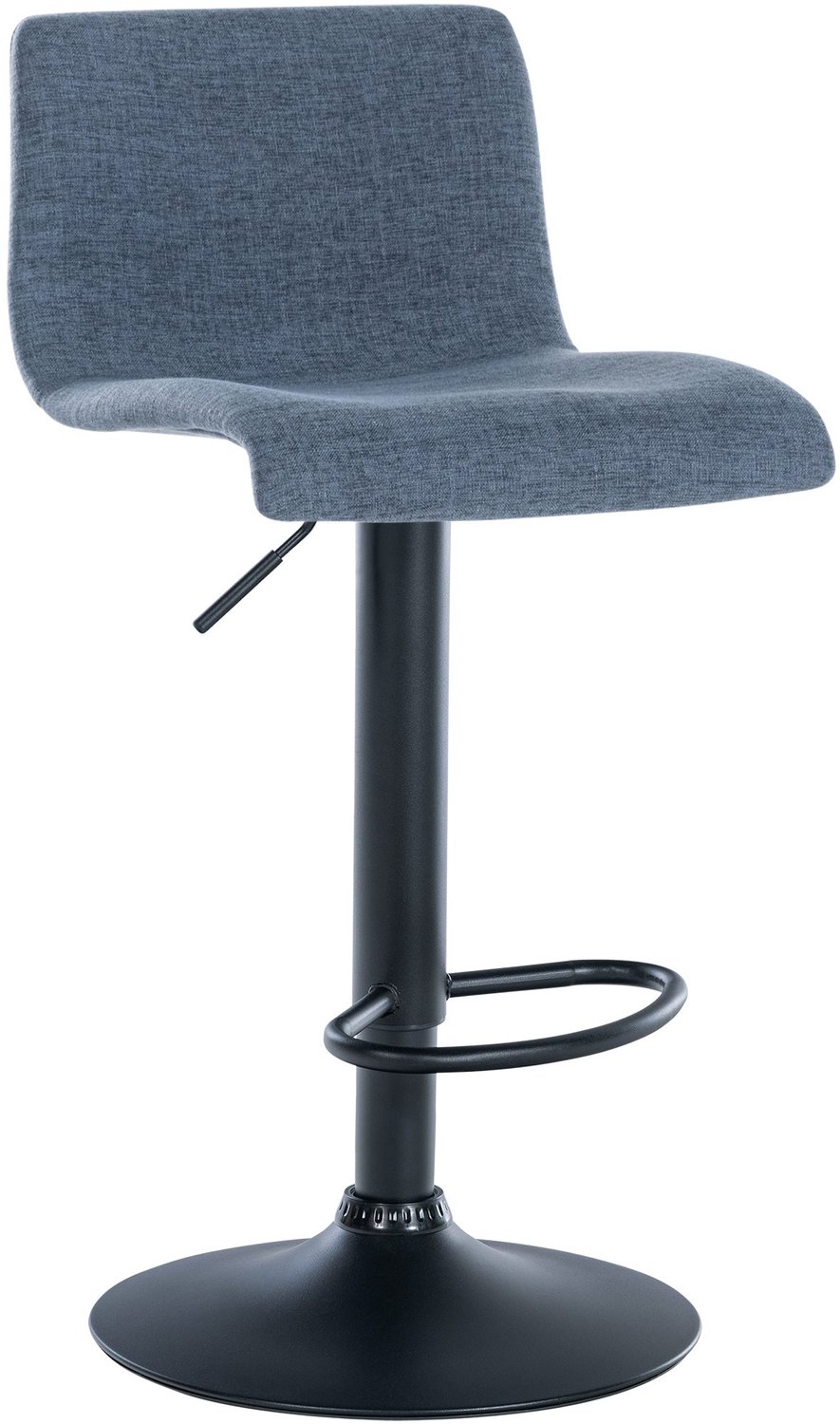 Luxe Comfort Barkruk - Verstelbaar - Stof - Blauw zwart/blauw