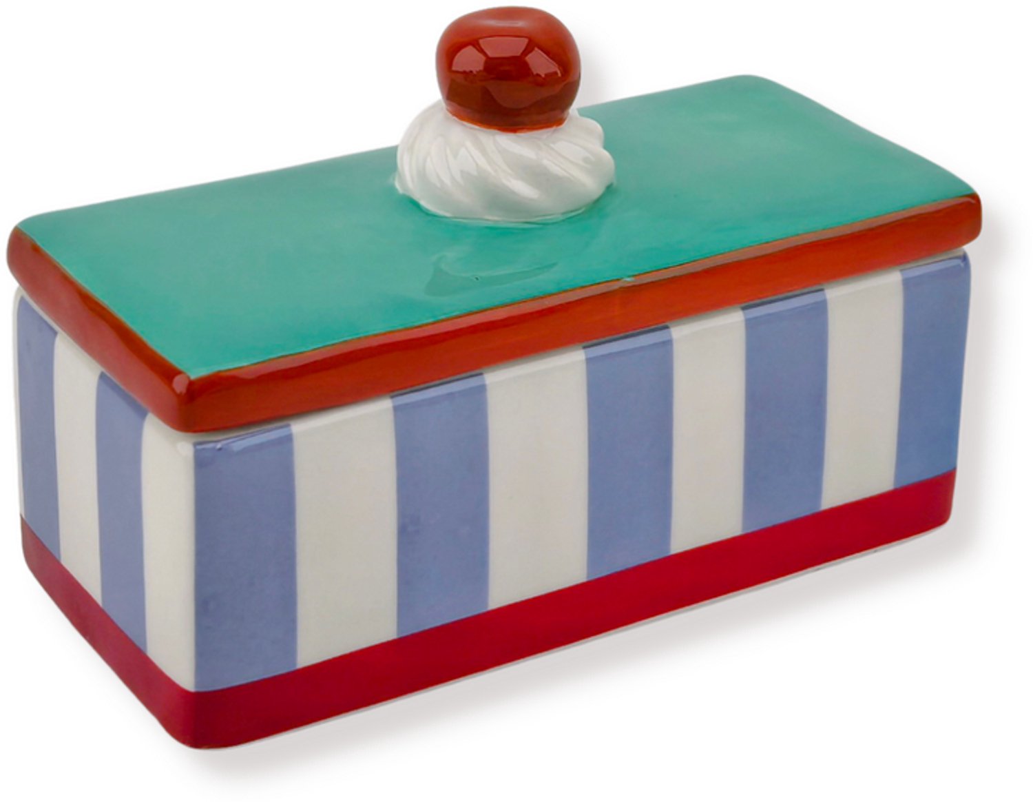 Voorraadpotje - Tompouche - Blauw/Paars - 14X6X6Cm