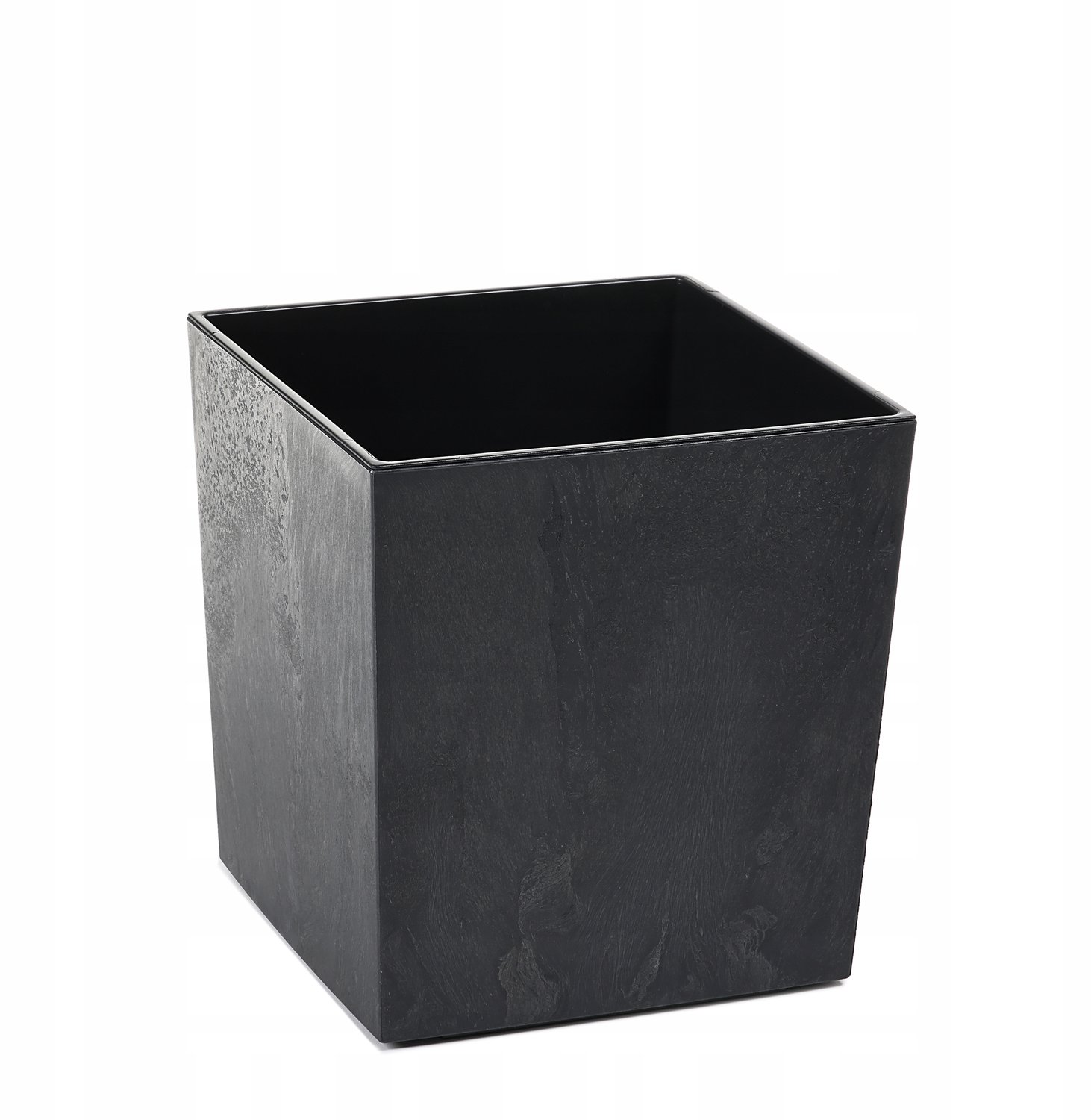 JUKA plantenbak 40x40x41cm, betonlook, gerecycled kunststof, zwart