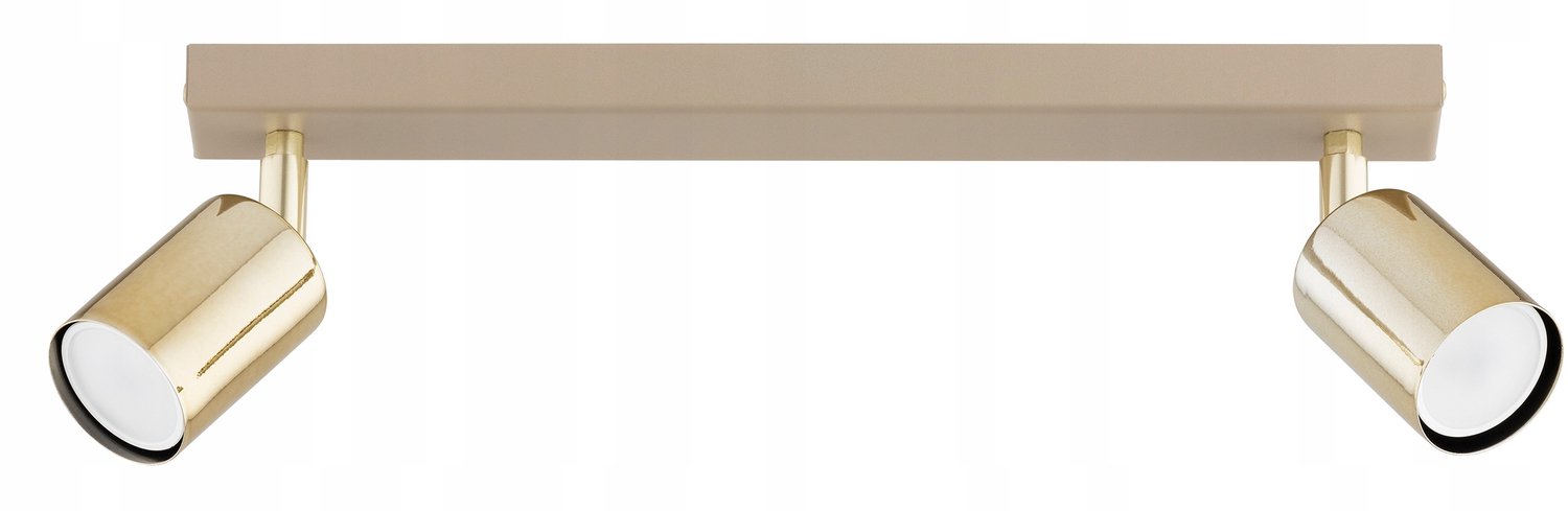 Spot Plafondlamp Beige Goud Metaal GU10 - Stijlvolle Verlichting