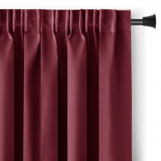 Verduisterend Gordijn Wave 140x270cm - 90% Lichtblokkering, Bordeaux