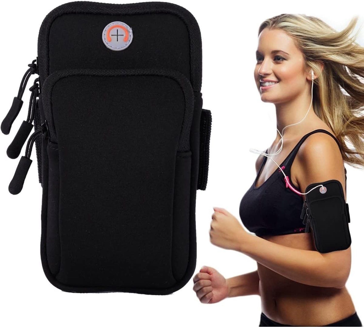 Sportieve Arm Bag voor Telefoon, Ideaal voor Hardlopen, Fitness en Jogging met 2 Compartimenten