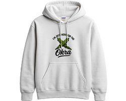 Okra Hoodie – I’M JUST HERE FOR THE – Groente Outfit – Unisex Hoodie voor Dames & Heren – Leuk Cadeau