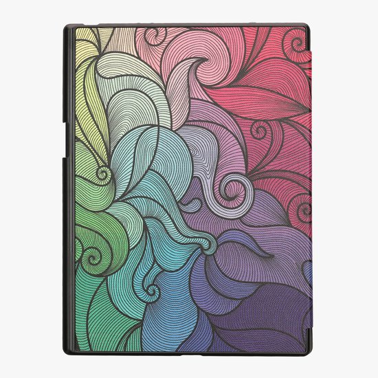 kwmobile e-reader hoesje geschikt voor Pocketbook InkPad One hoes - Ereader flip case met standaard - E reader cover van kunstleer - In roze / blauw / groen — afbeelding 3