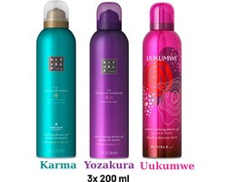 Rituals - Shower Gel Value Pack - Uukumwe 200 ml + Yozakura 200 ml + Karma 200 ml - Douchegel - Shower Foam