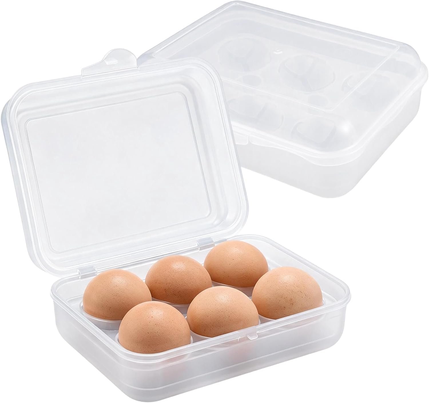 2 Stuks Praktische Eierbak Koelkast, 20x14cm Transparante Eierdozen