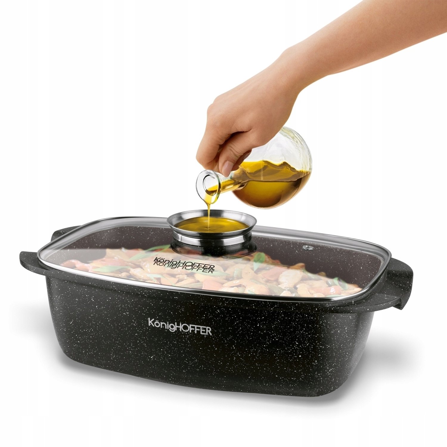 Grote Marmite Pan met Deksel 5.5L - Geschikt voor Oven & Alle Fornuizen