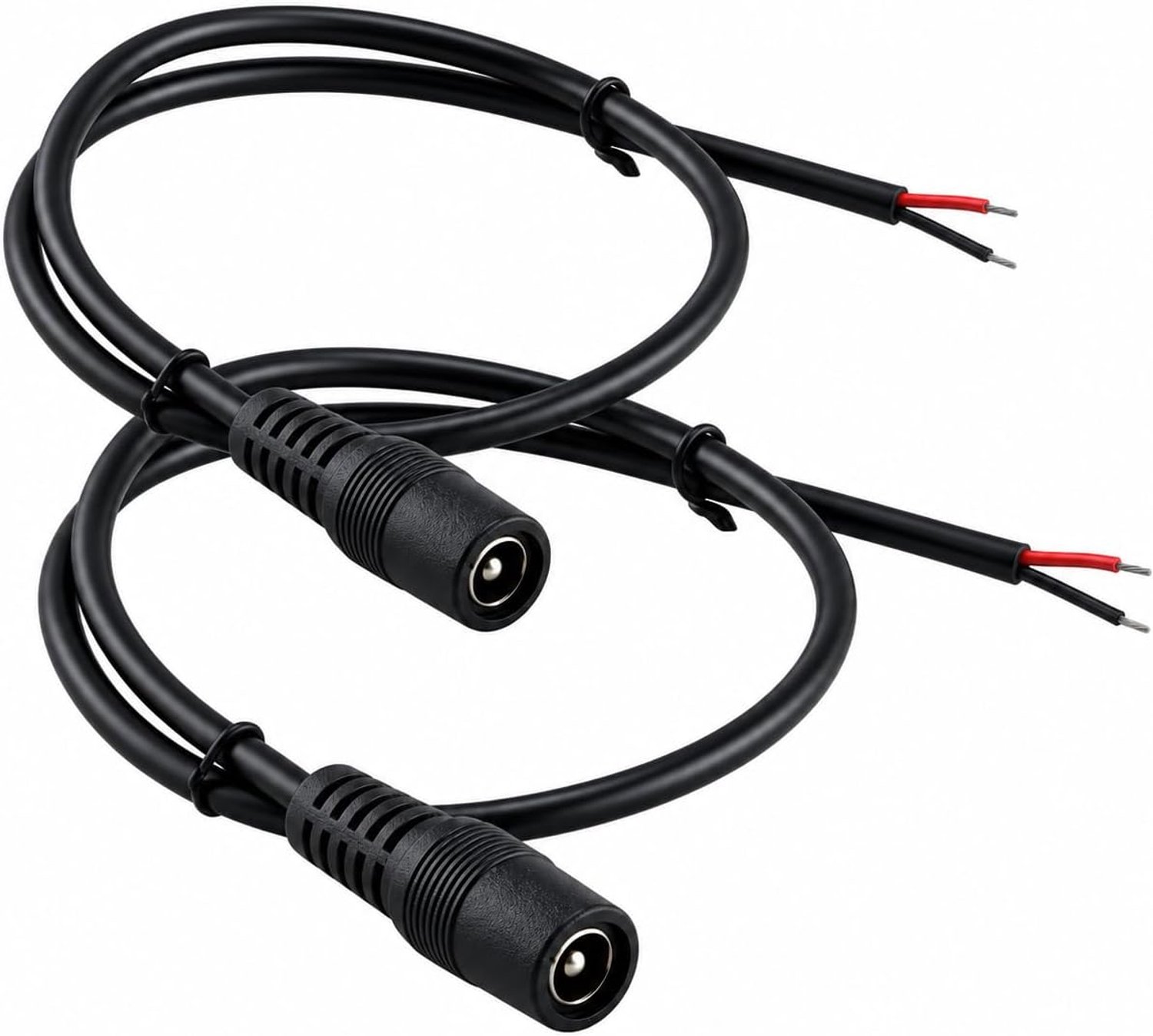 2 stuks 1 m DC bus Pigtail kabel 5,5 mm x 2,5 mm voor CCTV camera