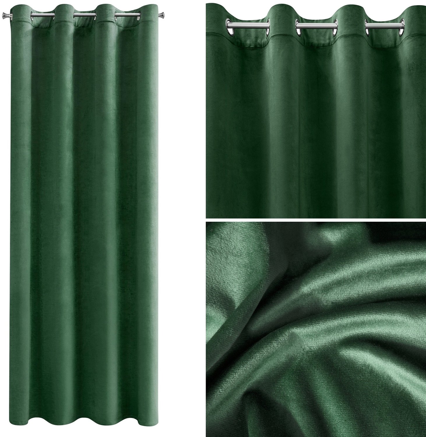 NAMI Velours Gordijn 140x250cm Flesgroen - Verduisterend