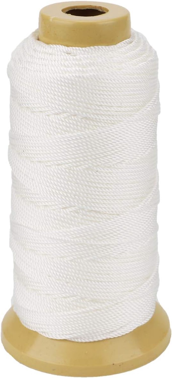 Nylon Touwkoord voor Tuinieren Markering van Doe-het-zelfprojecten Crafting Metselwerk (1,5 mm-328 voet, Wit)