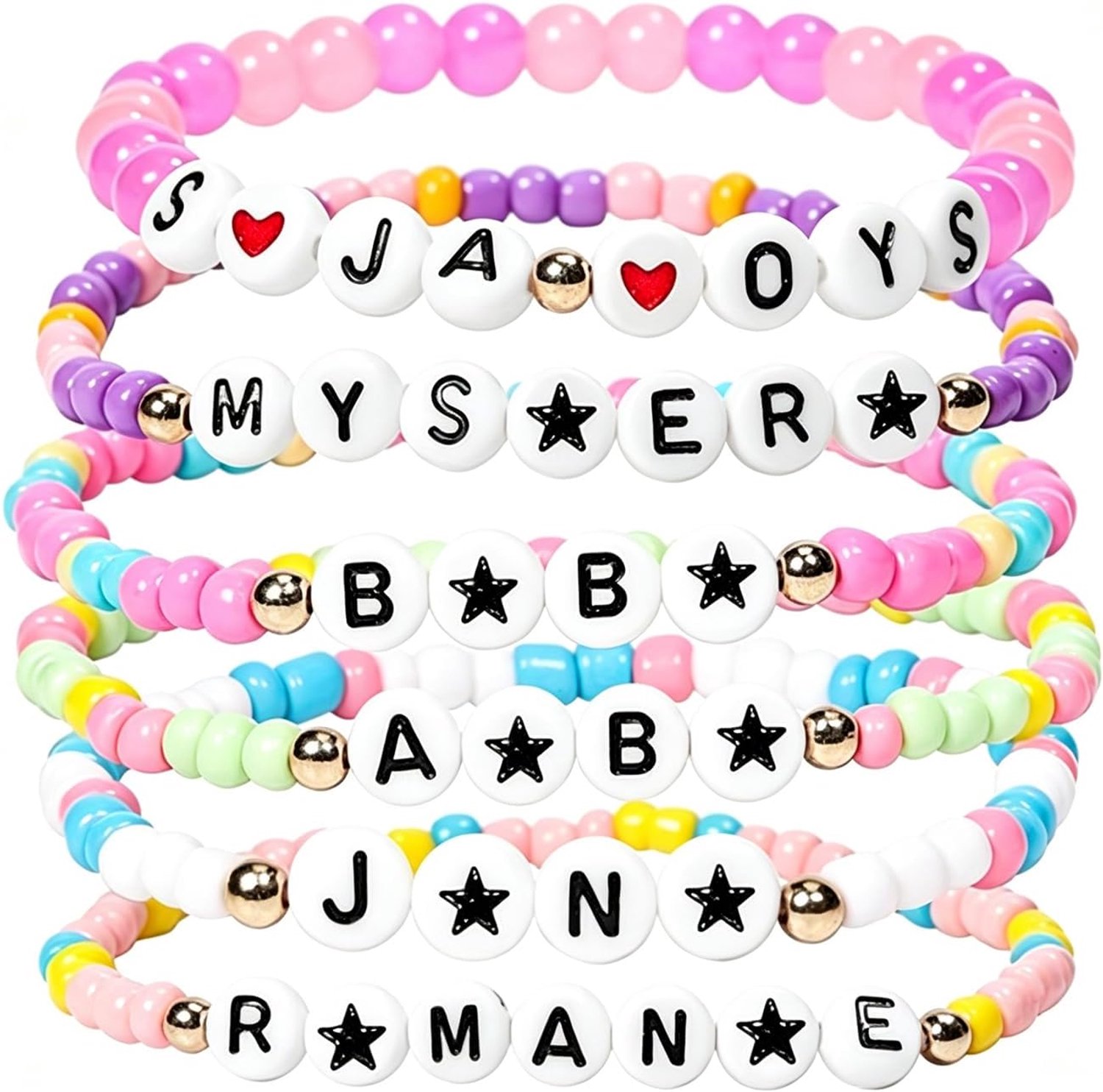 Armbanden voor meisjes en fans, stapelbare vriendschapsarmbanden, anime-stijl, origineel cadeau voor verjaardagen, Kerstmis en evenementen, Koreaans modeaccessoire, exclusief design, B
