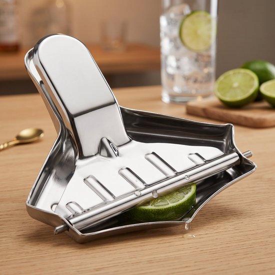 Cheqo® Citroenknijper - Citroenpersje - Citroenschijfpers - Citroenpers voor op Tafel - Citruspers voor Citroenpartjes - Lemon Squeezer - Limoenknijper - Bar Accessoires - voor Thee, Vis en Cocktails van Cheqo — afbeelding 2