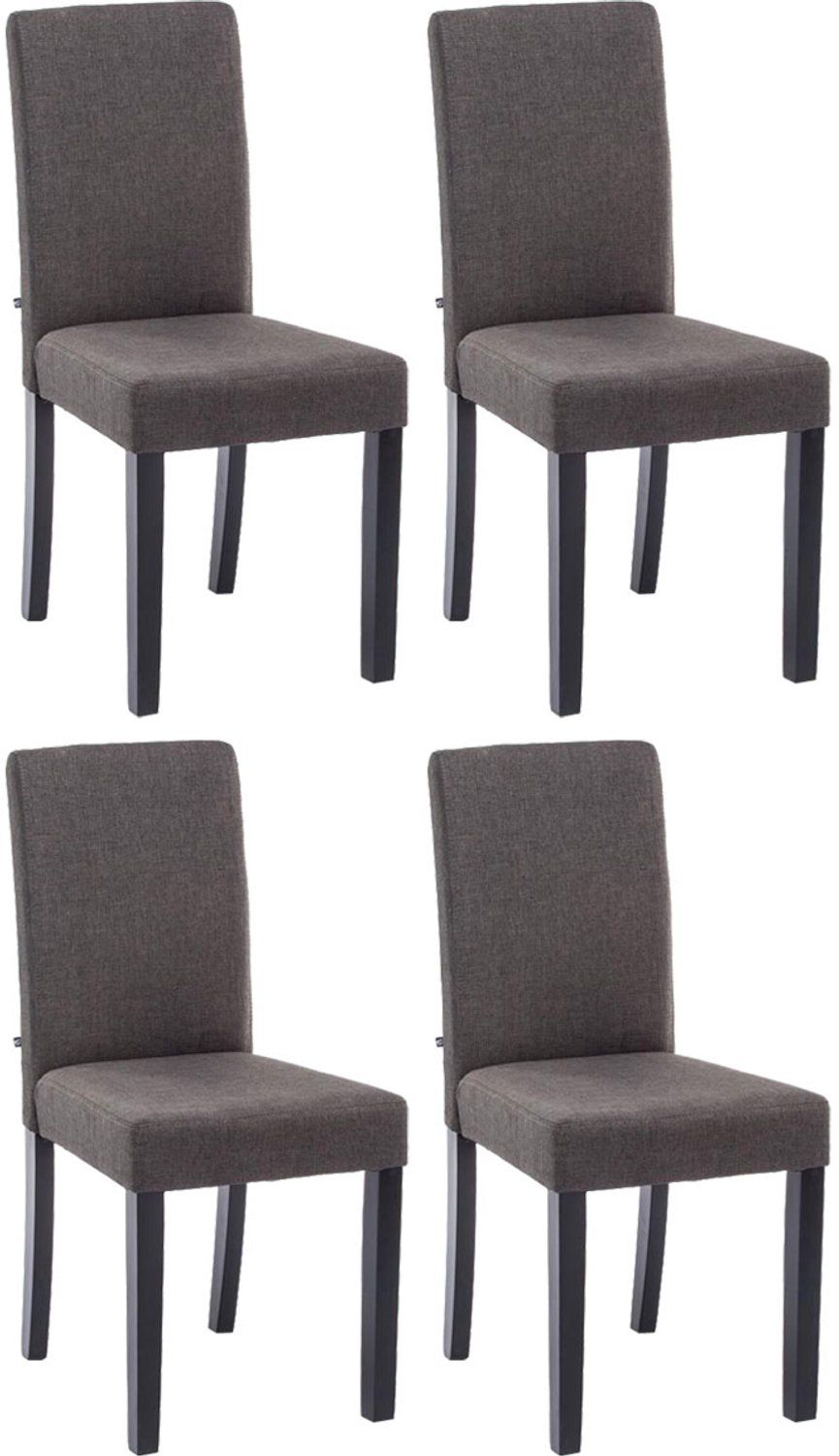 Luxe Comfort Eetkamerstoelen - Set van 4 - Stof - Donkergrijs