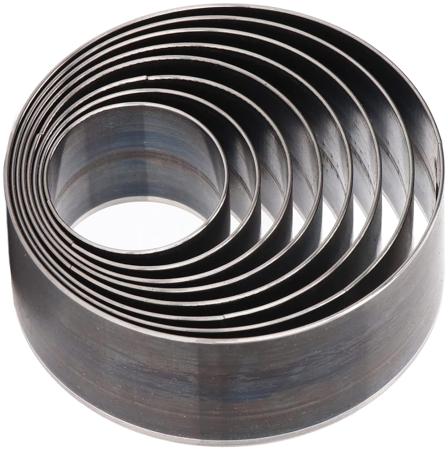 Ponsenset, Ronde Snijmallen, Leerbewerkingsgereedschap van Gelegeerd Staal, 8 Maten 25-60 Mm, voor Doe-het-zelf leerprojecten