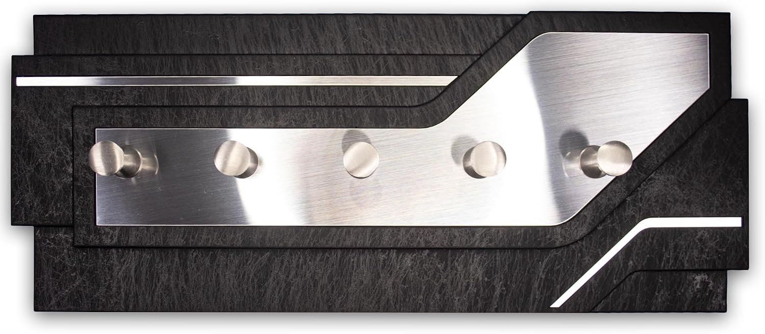 Design sleutelrek van zwart gegoten steen met aluminium (SBS003SA)