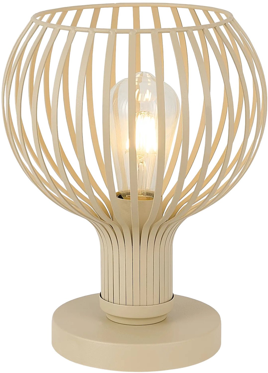 RAGA tafellamp in beige, collectie Deco. Voorzien van één E27-fitting; lichtbron niet inbegrepen.