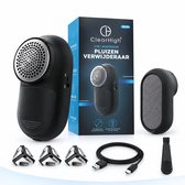 Clearhigh Pluizenverwijderaar Electrisch voor Kleding - Pluizentondeuse Oplaadbaar - Ontpiller & Ontpluizer - 3 Extra Mesjes