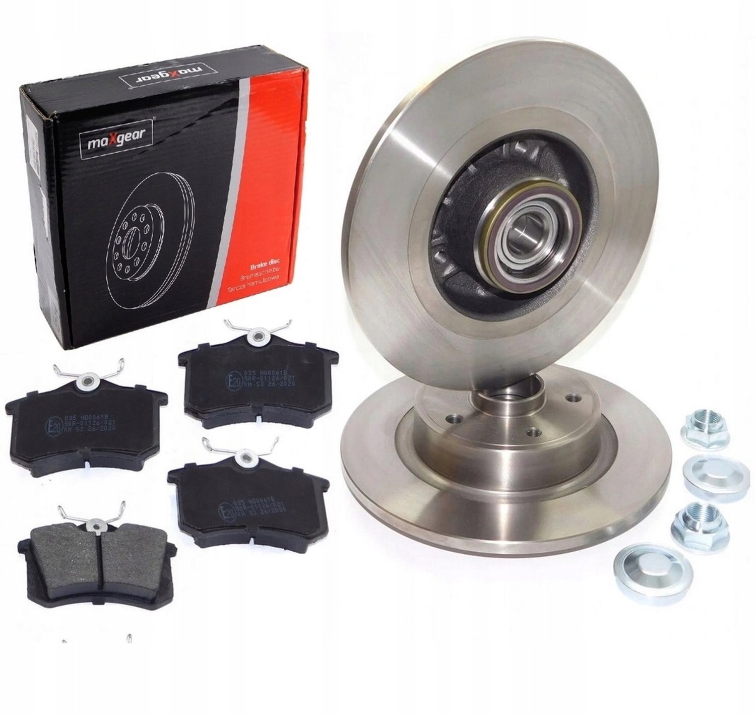 Remschijven met Lagers en ABS-Ring Achteras Renault Scenic II Megane II