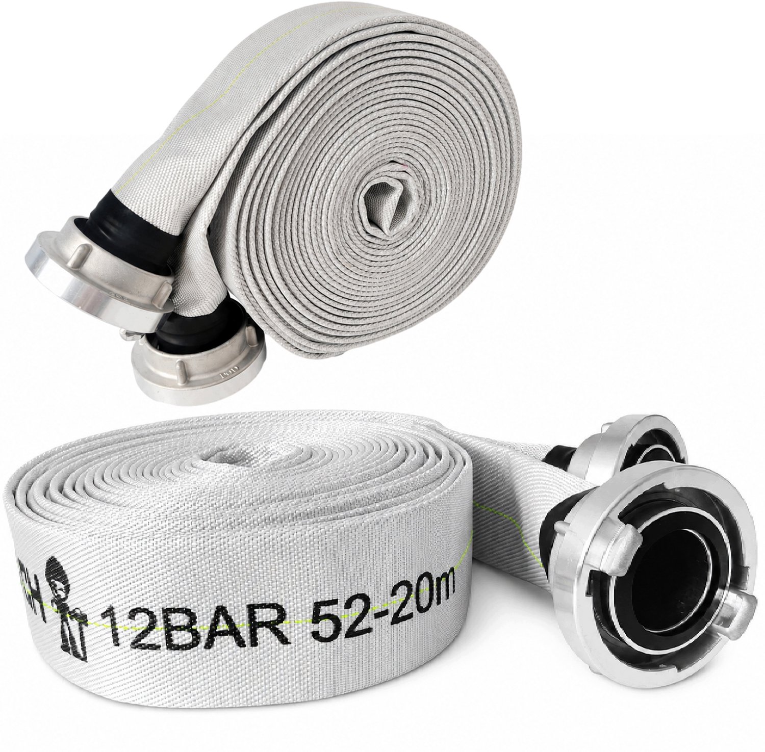 Brandweerslang 52mm 20m 12 BAR voor vuil water met koppelingen