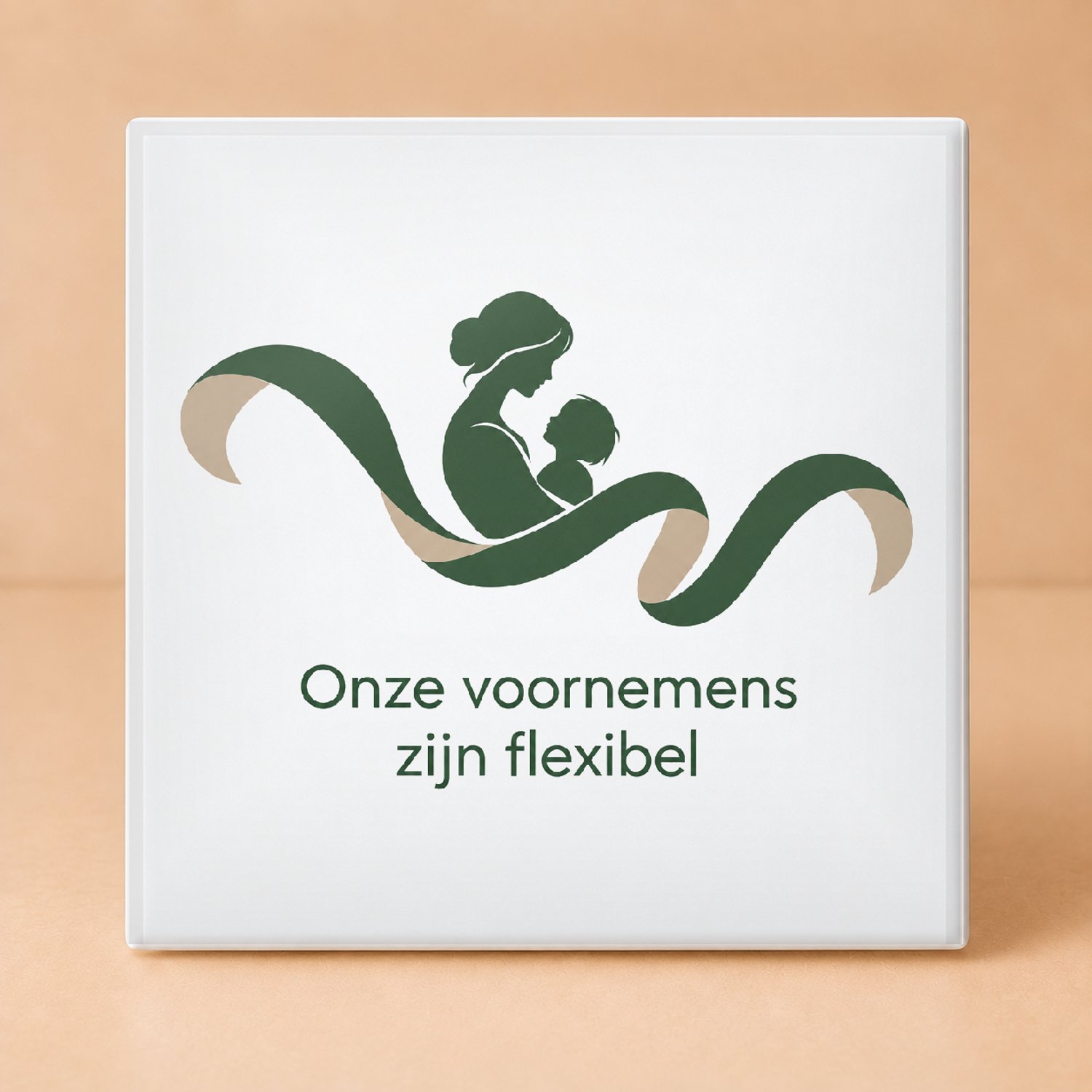 Bedruk King Stijlvolle vintage botanische Tegel ‘Nieuw jaar, zelfde chaos’ – Sfeervolle muurdecoratie voor plantenliefhebbers en interieurfans - 15 x 15 cm Wit