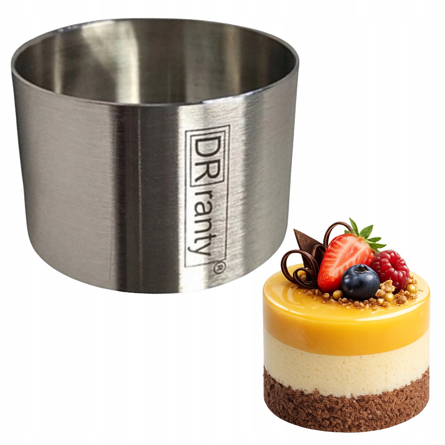 RVS Monoporcie Ring 7,5cm x 5cm - Perfect voor Desserts & Salades