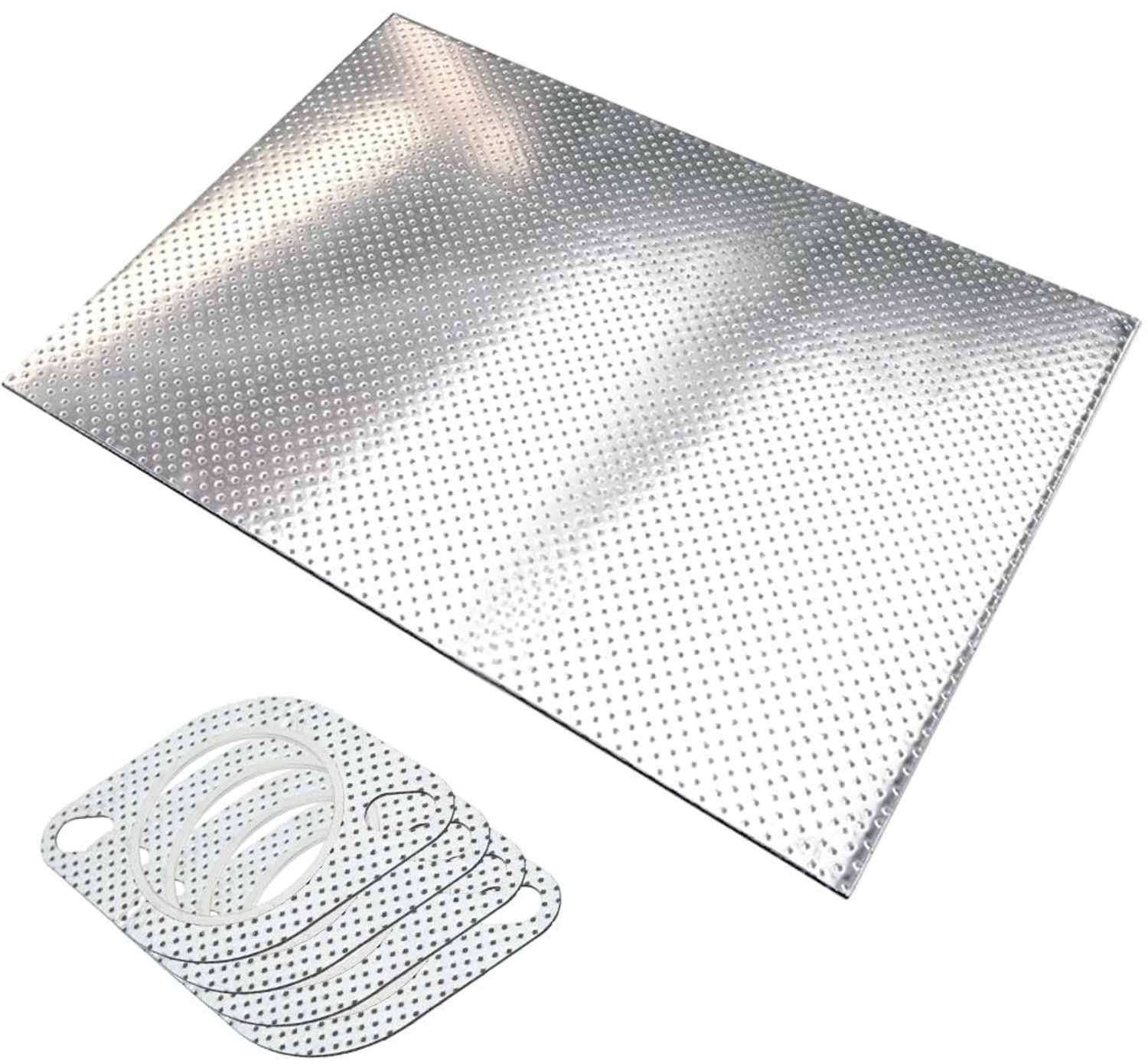 Universeel Afsluitpapier voor Uitlaat 20 x 20 cm, Snijbaar, 1.6 mm Dikte, Hittebestendig tot 350 °C, Ideaal voor Cilinderkop en Uitlaatmanifold