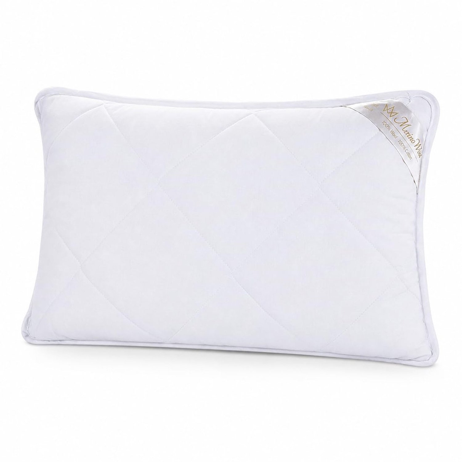 Duraxl Kussen merinowol - Katoen - 40 x 80 cm - 900 g Wit