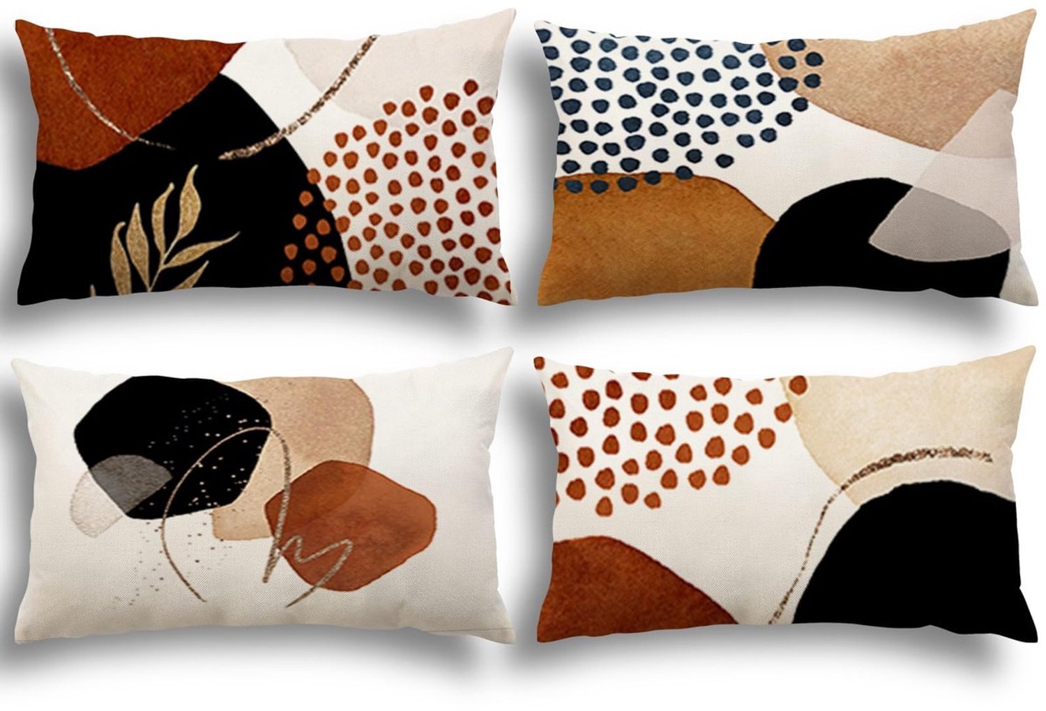 Duraxl Kussenhoes - Linnen - Set van 4 - 30 x 50 cm Beige