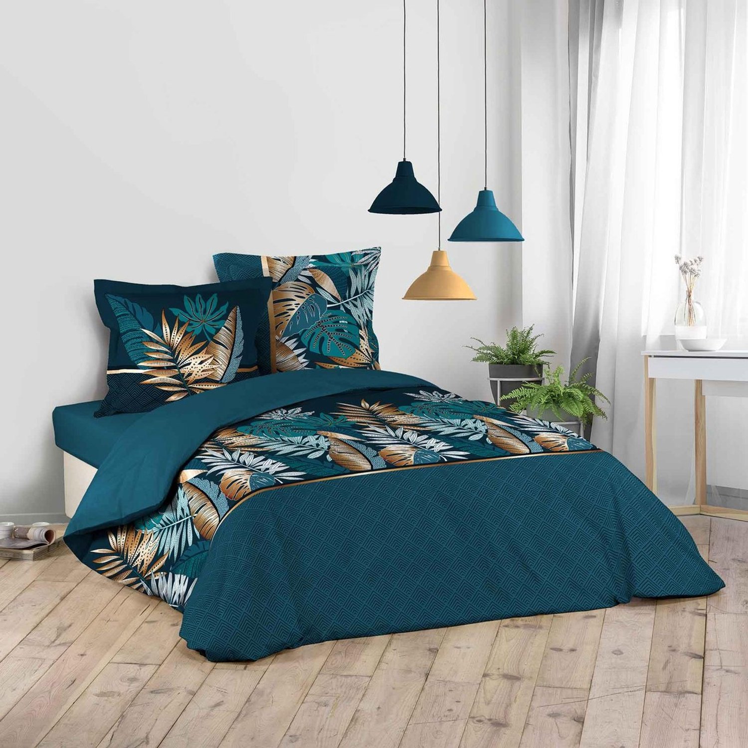 Duraxl Dekbedovertrek - 260 x 240 cm - 100% katoen - 3-delig Meerkleurig